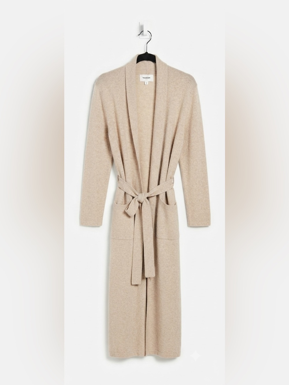 House & Home 100% Cashmere Robe Tan MEDIUM